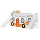 preview thumbnail 3 of 23, Max and Lily Classic Twin-Size Low Loft with Easy Slide and Curtain