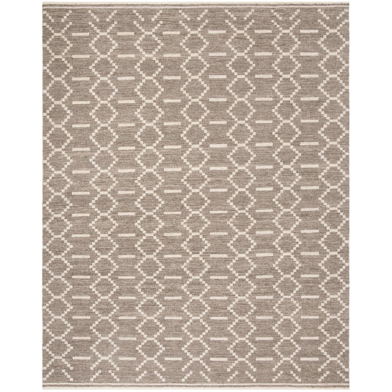 SAFAVIEH Handmade Flatweave Kilim Edda Wool Rug - 8' x 10' - Grey/Ivory