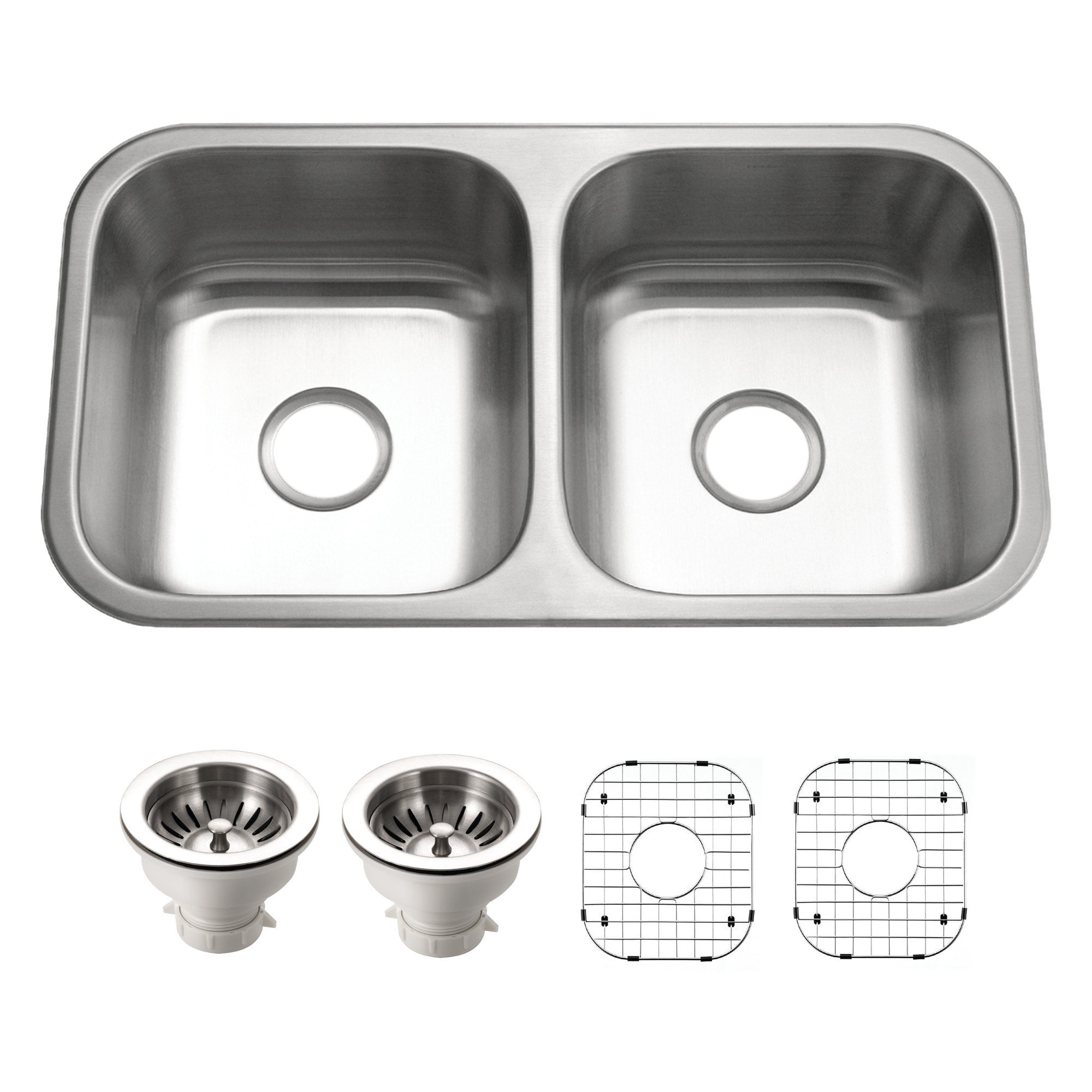 Houzer MD-3109-C Medallion Classic 31-1/2" Undermount Double Basin