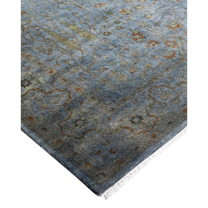 Contemporary Overdyed Wool Hand Knotted Area Rug - 4' 0" x 8' 3"
