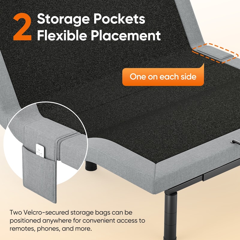 Queen Size Zero Gravity Adjustable Bed Frame with Wireless Remote