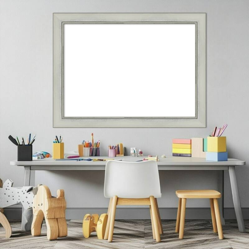 Amanti Art Flair Polished Nickel Framed Dry Erase Magnetic Board