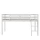 preview thumbnail 11 of 20, Full Size Wood Low Loft Bed with Adjustable Left/Right Ladder - Versatile Space-Saving Furniture for Bedrooms