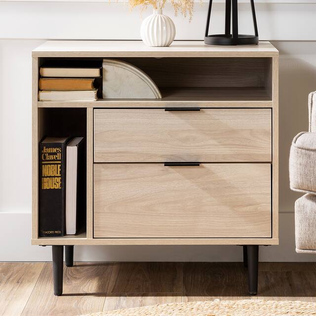 Middlebrook 25-inch Modern 2-drawer Storage Nightstand - Birch