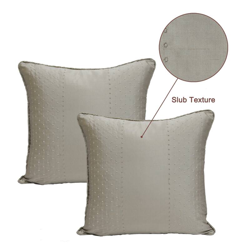 Marquesa Dots Slub Texture Pillow Shell 2 Piece Set, NO INSERT