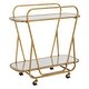 preview thumbnail 3 of 3, Uttermost 22907 Swain 36" Wide Glass and Iron Serving Cart with Two