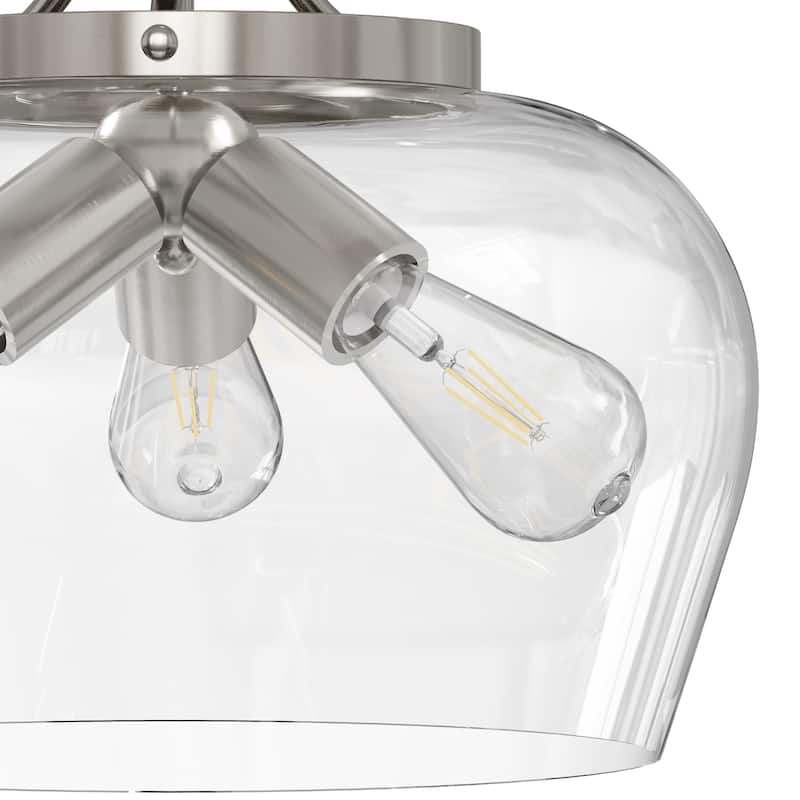 CO-Z 3-Light Semi Flush Mount Ceiling Light