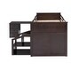 preview thumbnail 15 of 18, Espresso Twin Pine Loft Bed with Storage Steps and Movable Desk