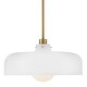 preview thumbnail 1 of 3, Lark 83497-CO Maisie 15" Wide Pendant with Cased Opal Shade Lacquered Brass