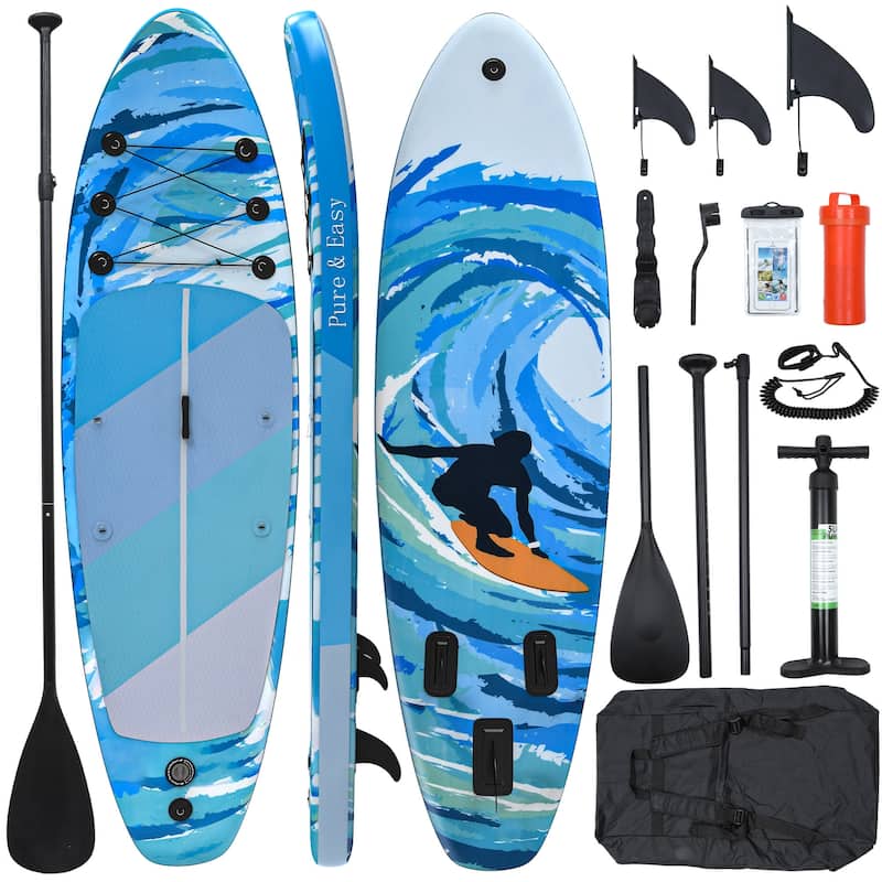 Inflatable Stand Up Paddle Boards with Premium SUP Paddle Board Accessories, Wide Stable Design, Non-Slip Comfort Deck