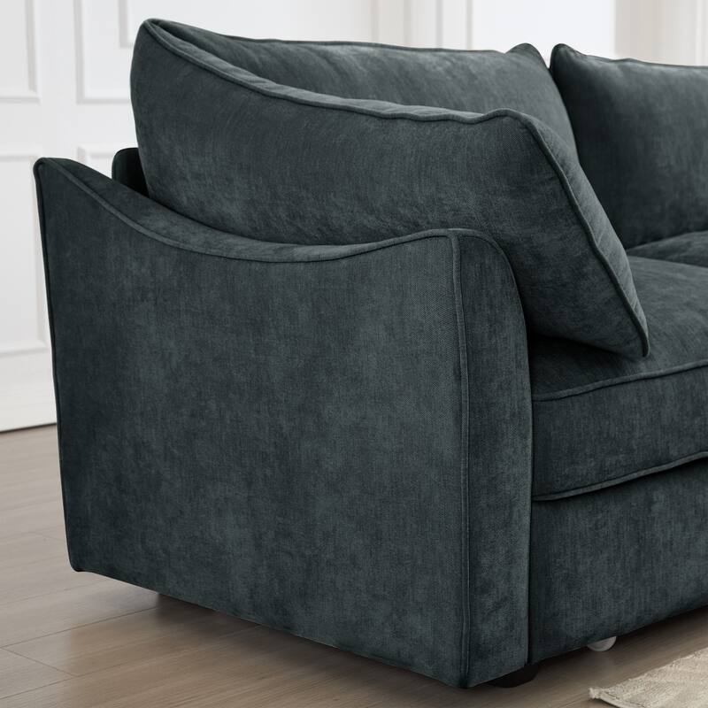 Oversized U Shape Modular Deep Seat Sofa Couch w/ Storage & 2 Ottomans