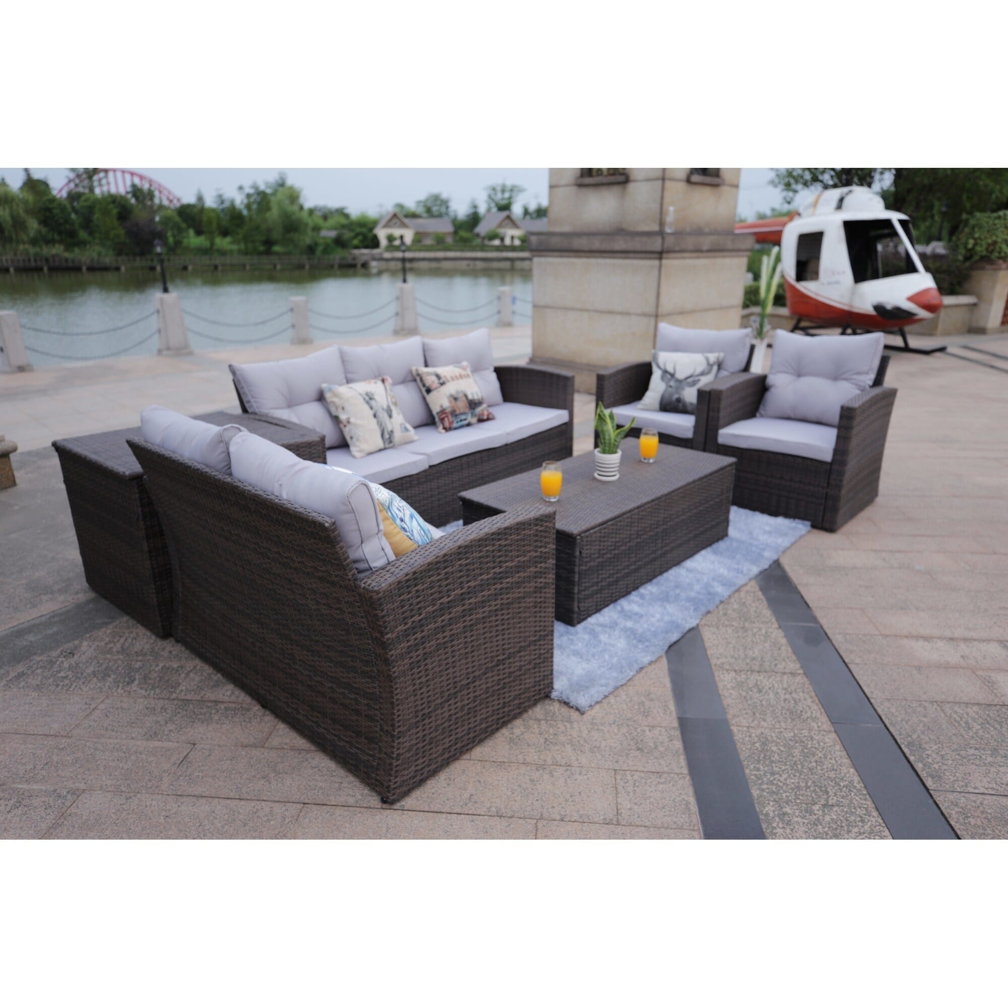 Moda rattan best sale corner sofa