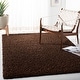preview thumbnail 16 of 121, SAFAVIEH Athens Shag Ilaha 1.5-inch Thick Rug 4' x 6' - Brown - Rectangle