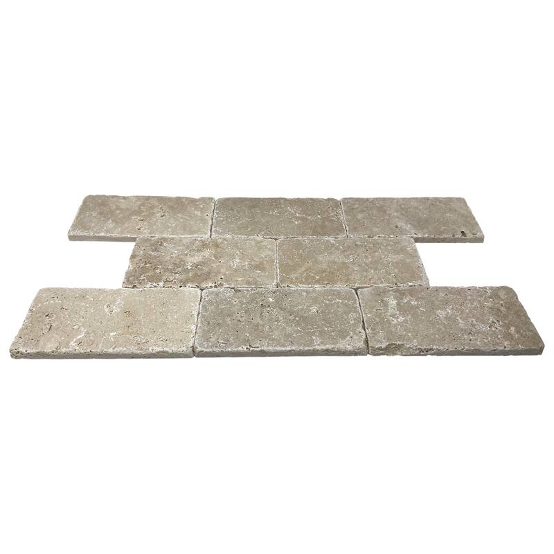 Ivory Travertine 3" x 6" Tumbled Tile