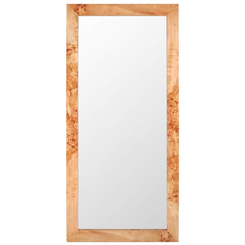 SAFAVIEH Home Ava 30 x 64-inch Vertical Rectangle Natural Mirror - Natural/Light Natural - 29.9"W x 1.2"D x 64.2"H