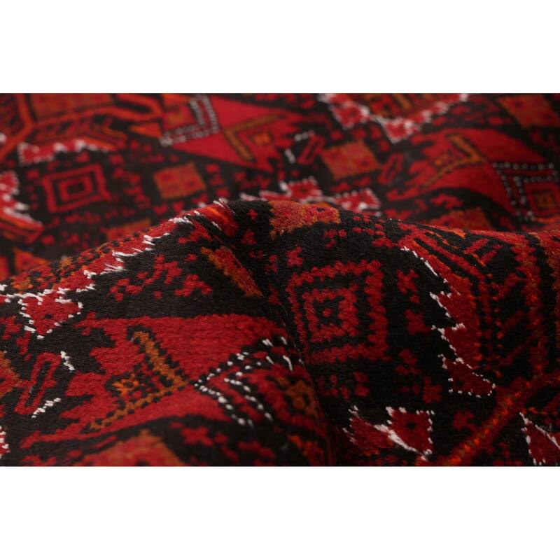 ECARPETGALLERY Hand-knotted Teimani Black, Red Wool Rug - 3'3 x 6'2