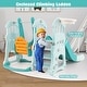 preview thumbnail 7 of 7, Toddler Slide and Swing Set with Extra-long Slide Height Adjustable Swing Basketball Hoop and Climber