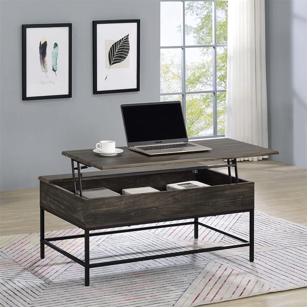 MDF Brown Lift Top Coffee Table - Bed Bath & Beyond - 38082577