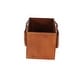 preview thumbnail 13 of 18, Brown Leather Handmade Box Style Single Slot Magazine Holder with Detail Stitching and Curved Handles