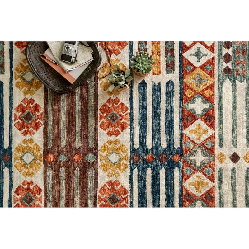 Alexander Home Santa-Fe Boho Hand-Hooked Wool Rug