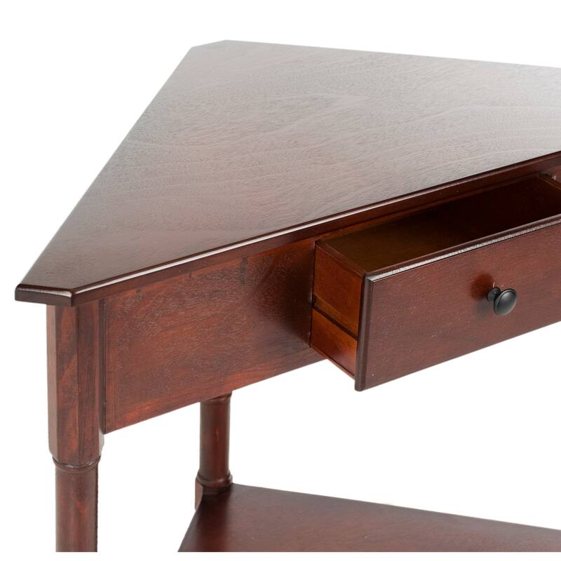 SAFAVIEH Calla Grey Corner Table - 33.9" x 17.3" x 28" - 34Wx17Dx28H
