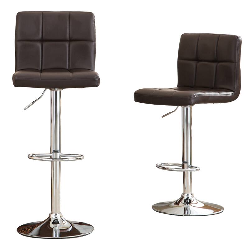 Swivel Faux Leather Adjustable Hydraulic Bar Stool
