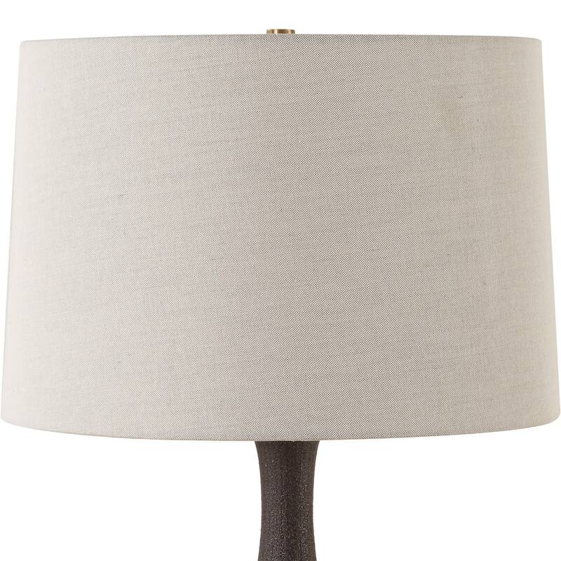 Uttermost Rimini Black Glaze Table Lamp - 24.25" H X 15" W X 15" D
