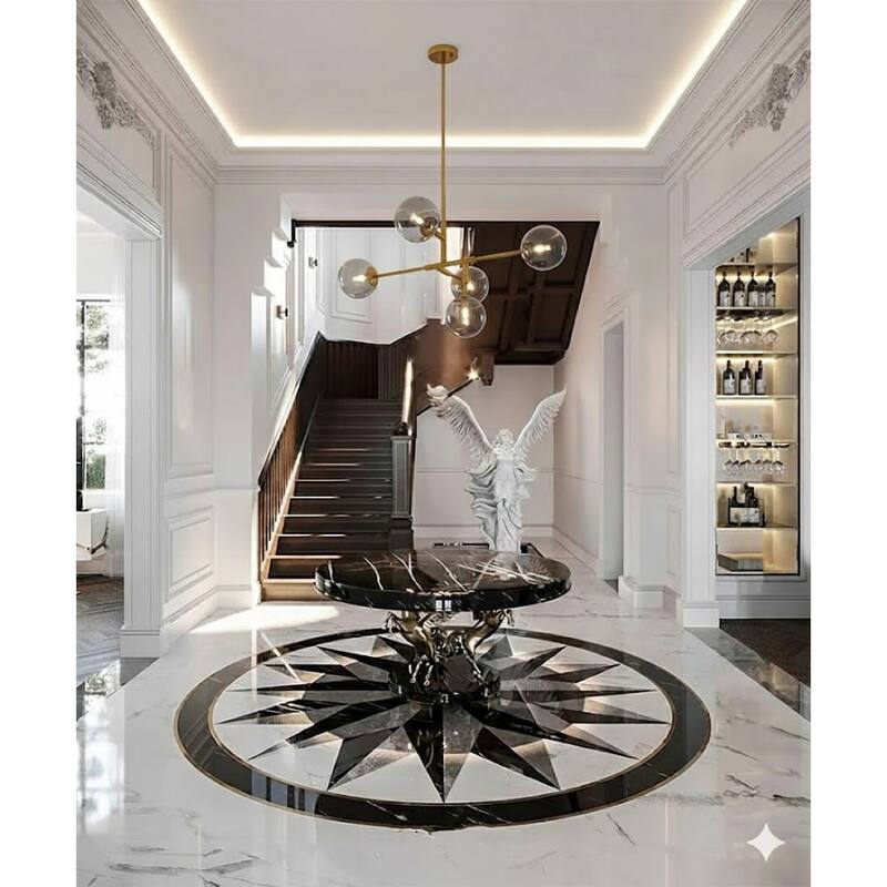 5 Light Gold Metal Chandelier with Smoke Glass Shades