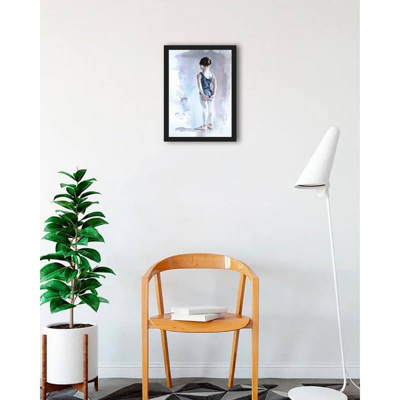 First Day at Ballet Framed Poster - 18 x 24 Inch - Black