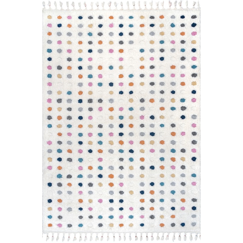 Nuloom Aurelia Dotted High-Low Kids Area Rug