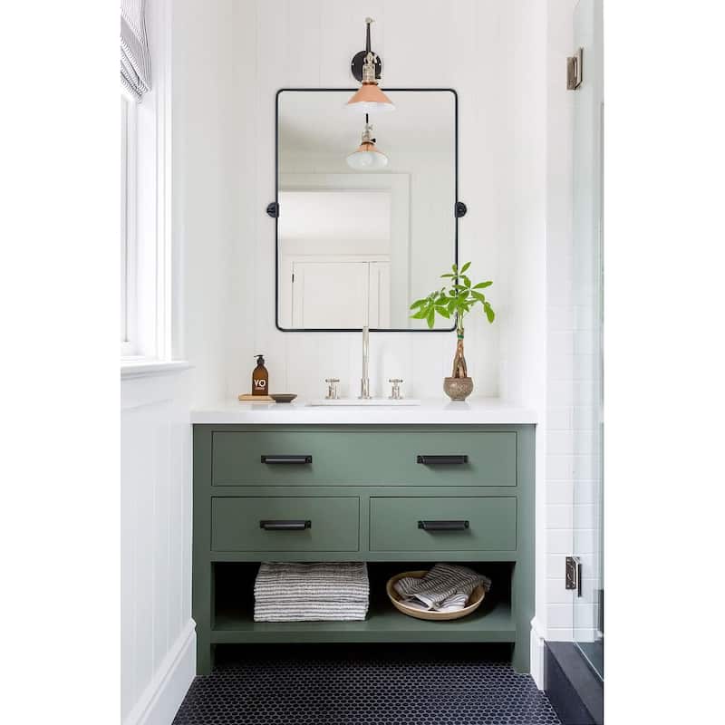 Woodvale Rectangle Metal Wall Mirrors
