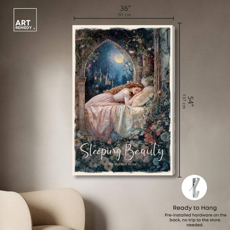 Classic Sleeping Beauty Canvas by Art Remedy, Gallery Wrapped