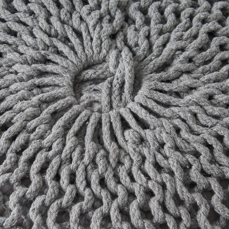 Charming Knit Pouf for Stylish and Comfortable Home Decor