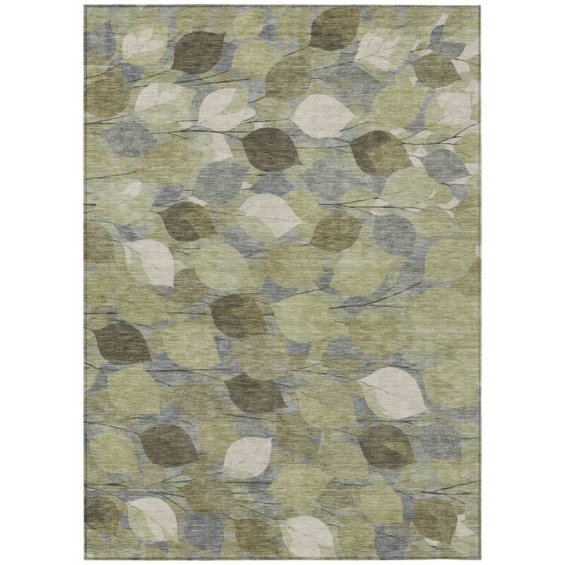 Machine Washable Indoor/ Outdoor Floral Mila Chantille Rug