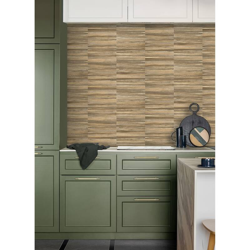 Advantage Rowan Chestnut Faux Grasscloth Wallpaper