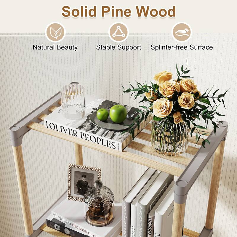 Gymax 5-Tier Bookshelf w/Open Shelves Freestanding Storage Organizer