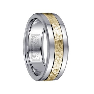 Titanium Grooved 14k Gold Inlay 6mm Brushed And Antiqued Band Best Quality Free Gift Box