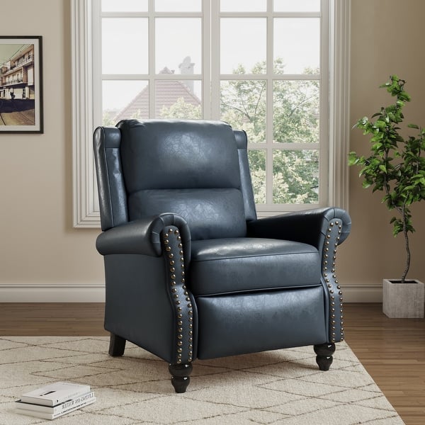 slide 2 of 82, Manual Glider Pushback Recliner Chairs with Nailhead Trim
