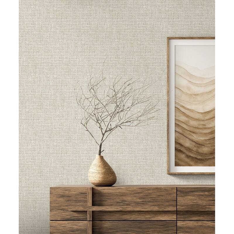 Seabrook Designs Aureline Faux Non-Woven Unpasted Wallpaper