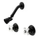 preview thumbnail 2 of 14, Kingston Brass Victorian Double-Handle Shower Faucet Matte Black