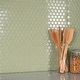 preview thumbnail 9 of 12, Merola Tile Metro Hex 1" Glossy Olive 11.86" x10.25" Porcelain Mosaic Floor and Wall Tile