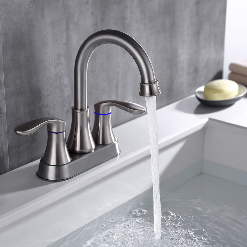 2-Handle Bathroom Vanity Sink Faucet with Pop-up Drain