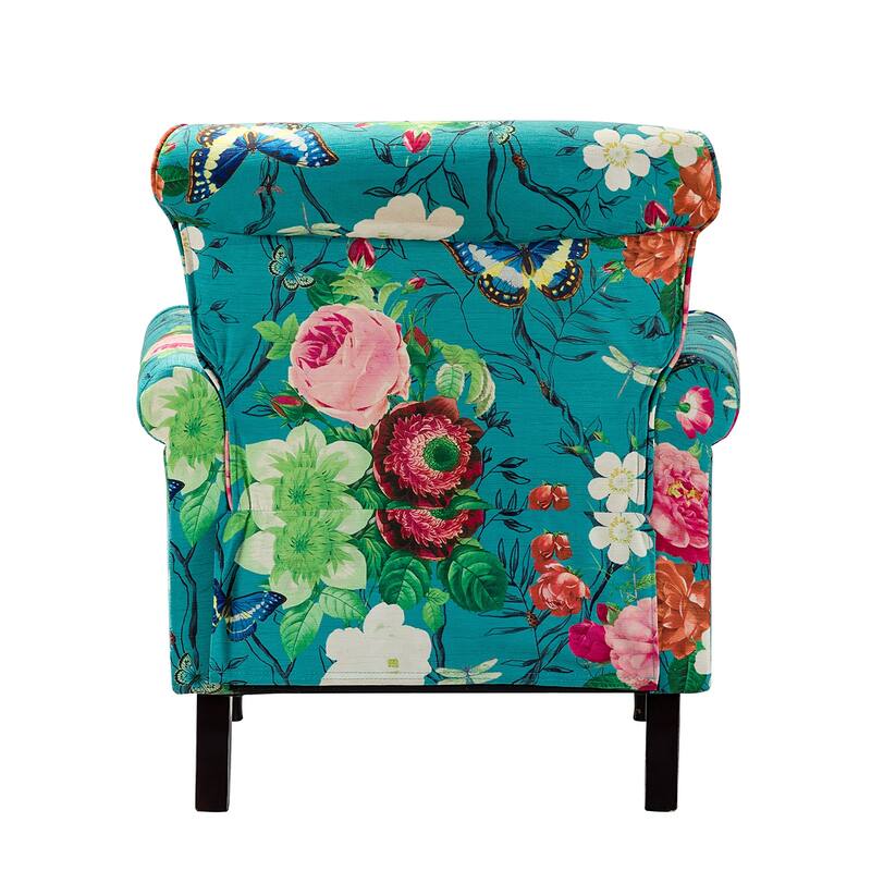 Nyctelius Nailhead Trim Traditional Accent Armchair with Rolled Arms by HULALA HOME