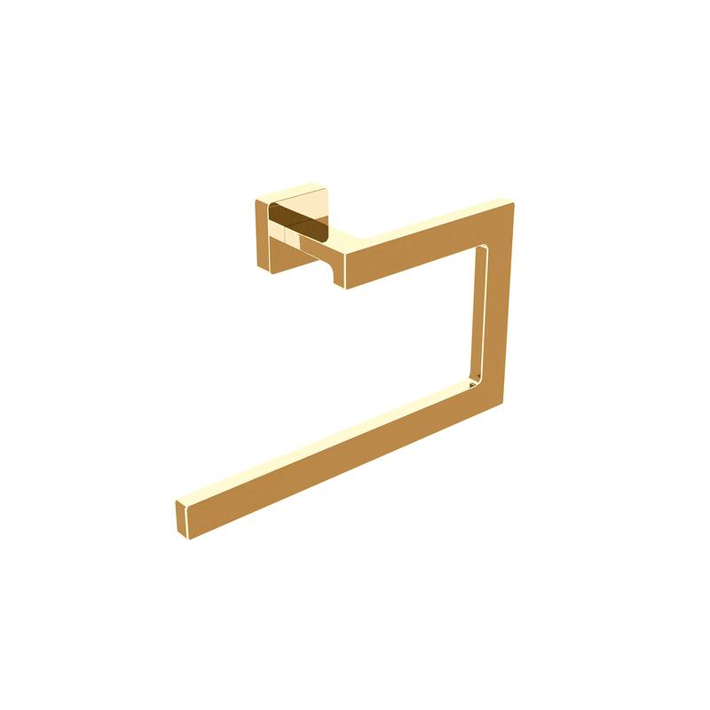 WS Bath Collections Dado 8-11/16" Wall Mounted Towel Ring - Polished Gold