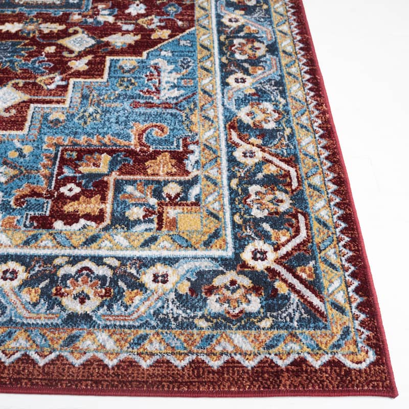 SAFAVIEH Bayside Machine Washable Milica Oriental Rug