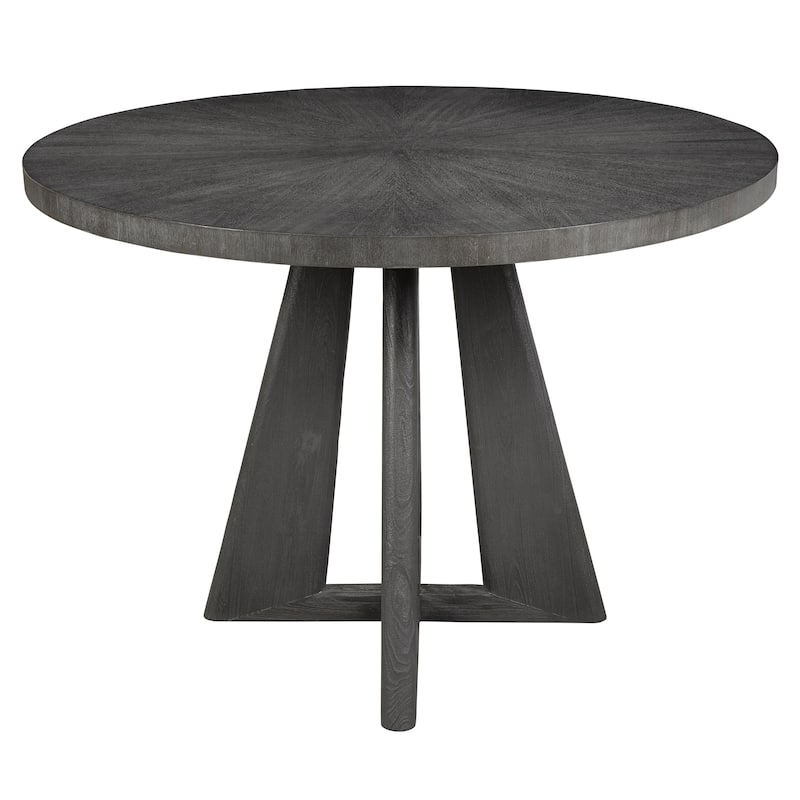 Uttermost Pulsar Round Gray Walnut Dining Table - 30"H x 60"W x 44"D
