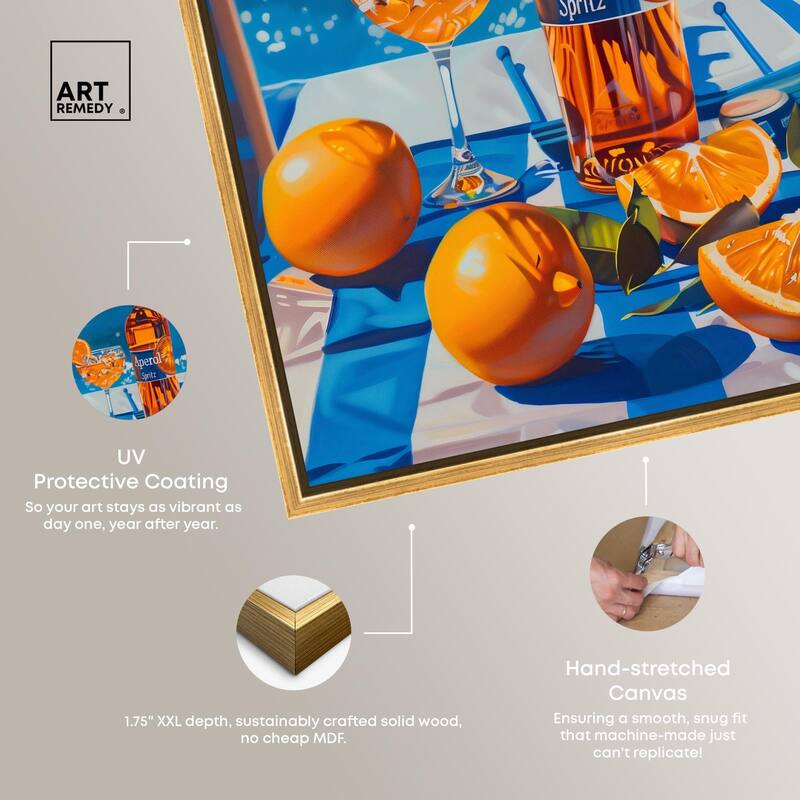 Coastal Aperol Canvas by Art Remedy