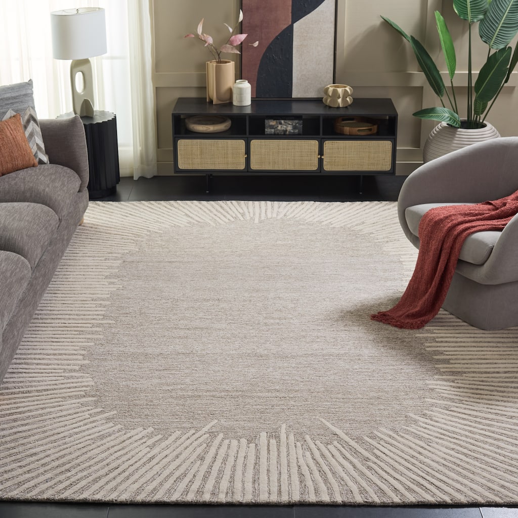 SAFAVIEH Handmade Abstract Sofoula Modern Wool Rug