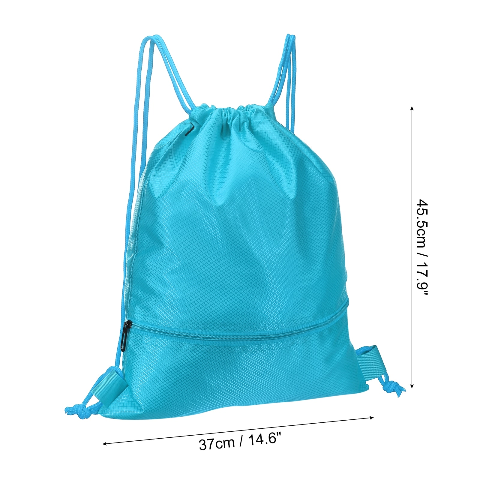 Drawstring Backpack Bag, Drawstring Gym Bag String Backpack with Zip Pocket for Women Men