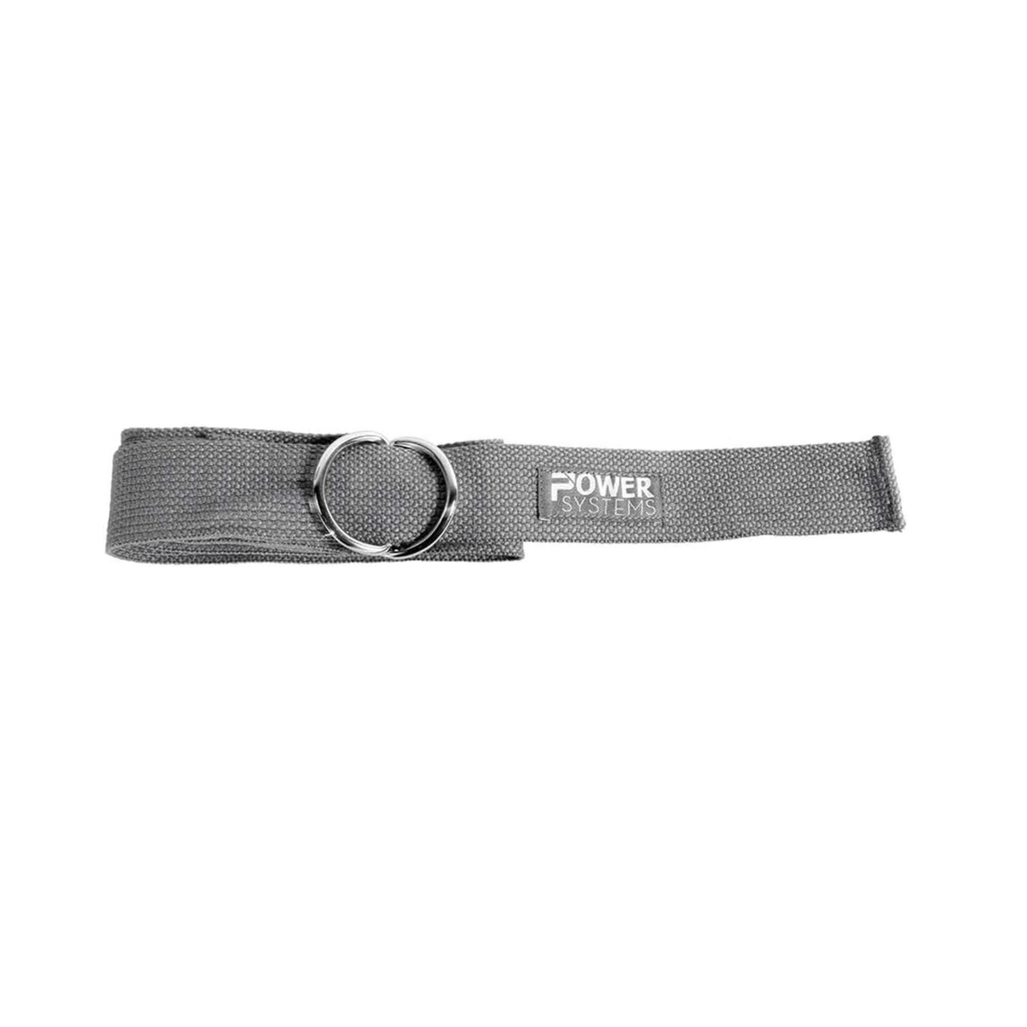 Power Systems 8ft Yoga Strap with D-Ring, Adjustable Cotton Yoga Stretching Belt for Flexibility & Support